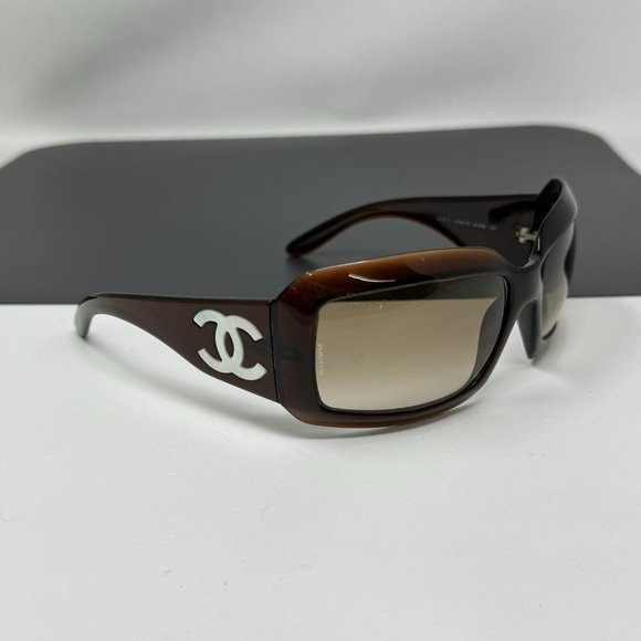 Chanel Sunglasses Mother of Pearl 2006 Vintage Brown 5076-H c.538/13 - Picture 1 of 15